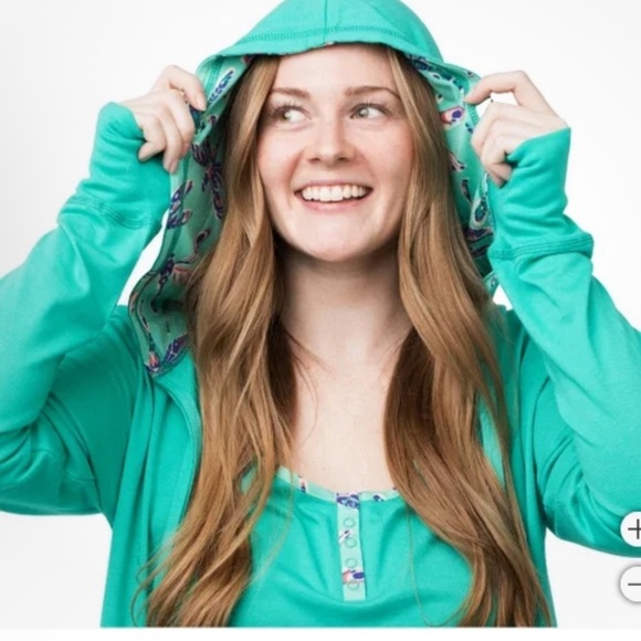 NWT munki munki Teal dragonfly Pajama Set size xl. 3 piece set! - Picture 4 of 6